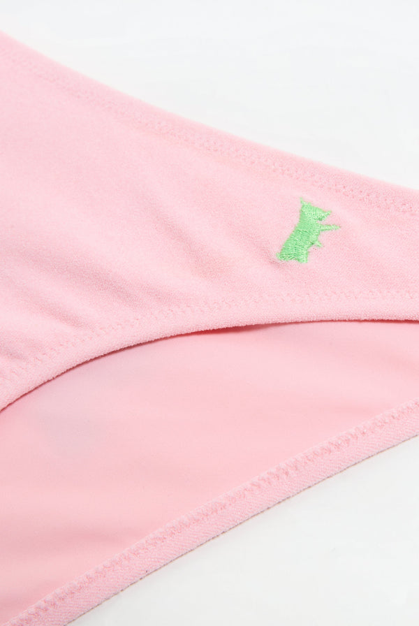 JUICY PINK TOWELLING HALTER BIKINI SET