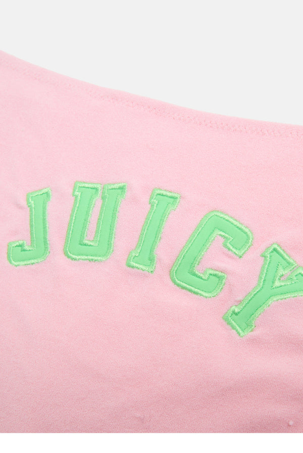 JUICY PINK TOWELLING HALTER BIKINI SET