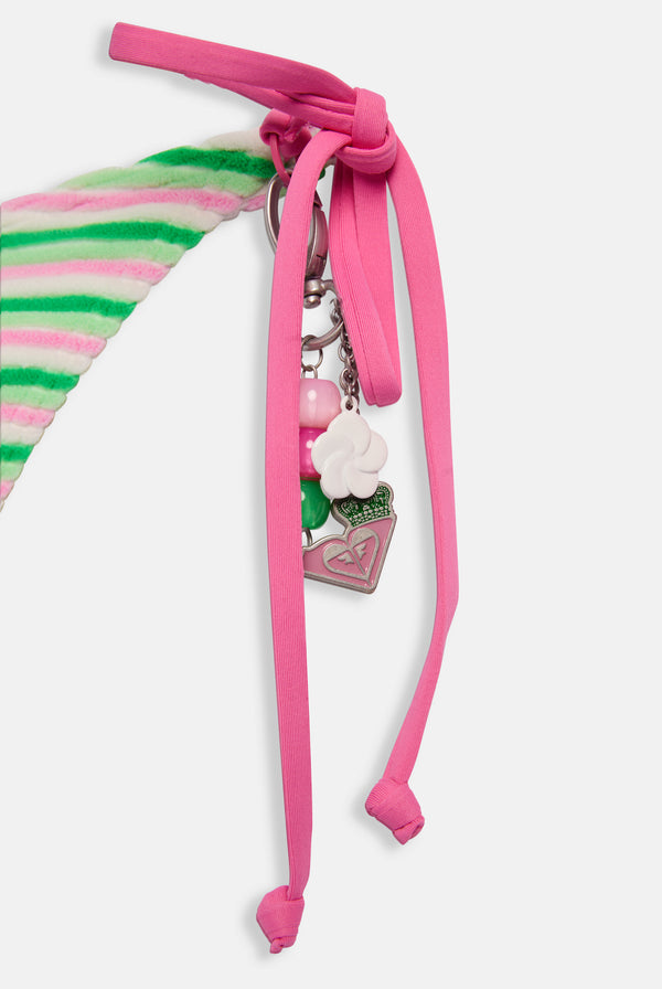 Displays the Island Green Roxy & juicy Couture Terry thong bikini bottom 