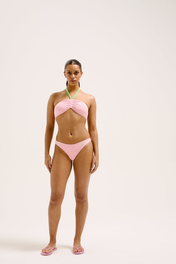 JUICY PINK TOWELLING HALTER BIKINI SET