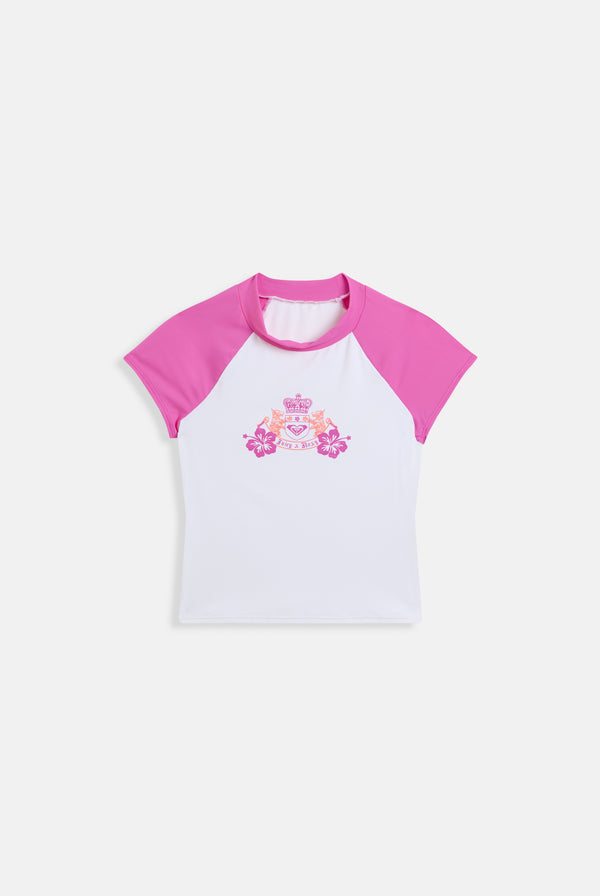 Displays the Azalea pink Roxy and juicy couture lycra top 