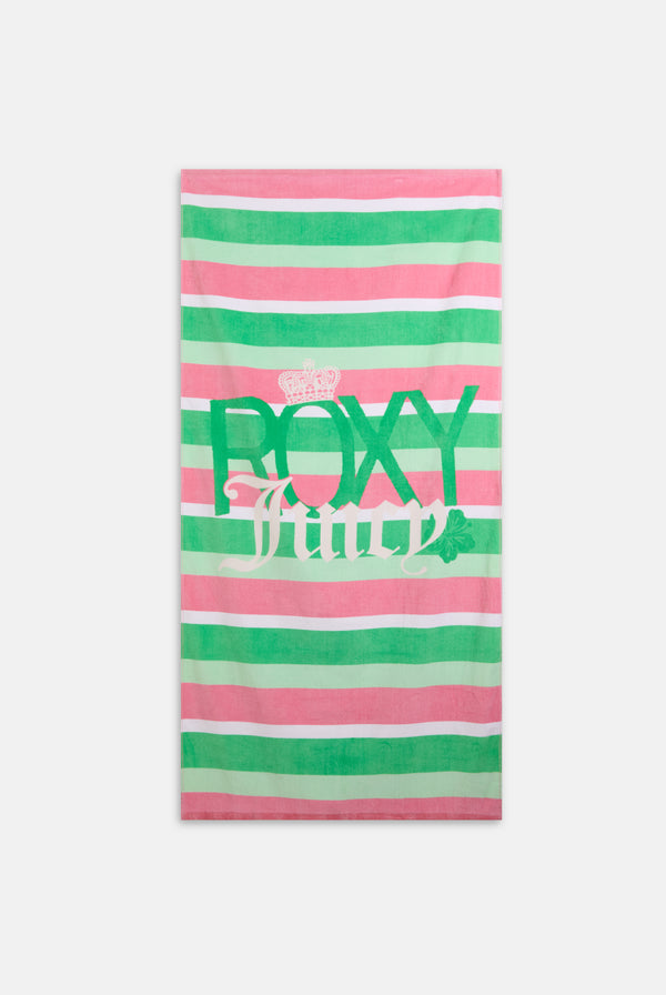 Displays the Island green Roxy & Juicy Couture beach towel 
