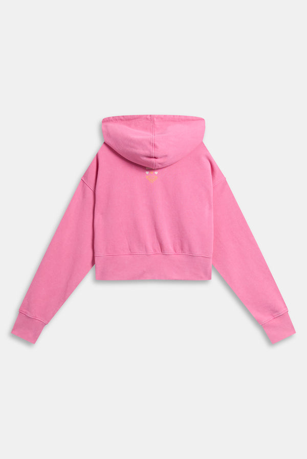 Displays the Pink Azalea Roxy & juicy Couture boxy hoodie 