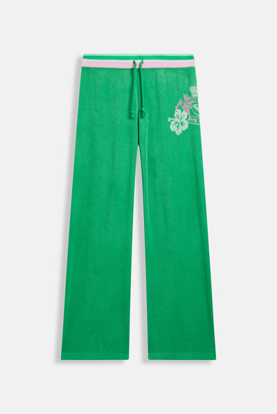 ISLAND GREEN ROXY x JUICY COUTURE TERRY TOWELLING OG STRAIGHT BOTTOM