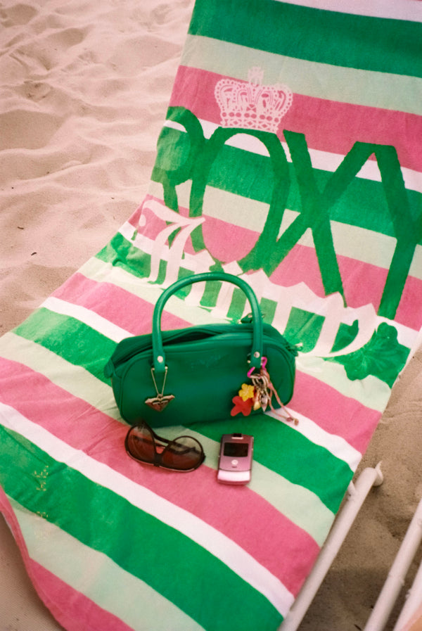 Displays the Island green Roxy & Juicy Couture beach towel 