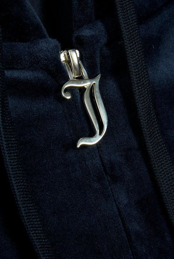 'SAGITTARIUS' NIGHT SKY DIAMANTÉ VELOUR ZIP-THROUGH HOODIE