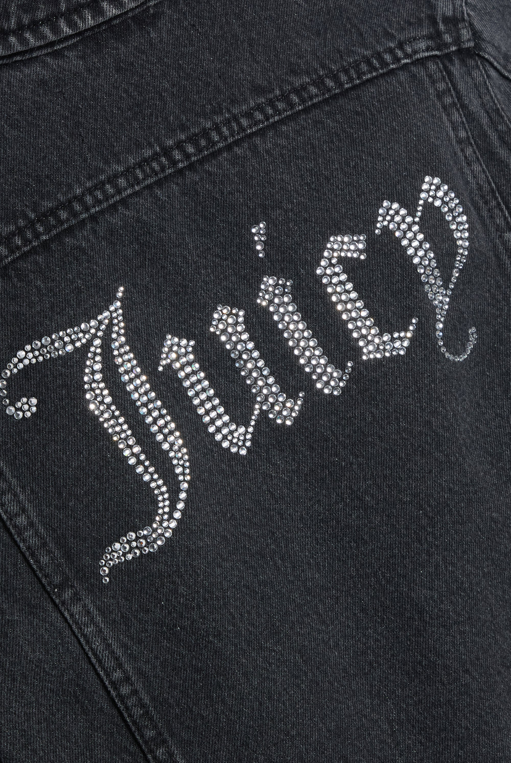 Washed Black Stretch Denim Fitted Jacket
