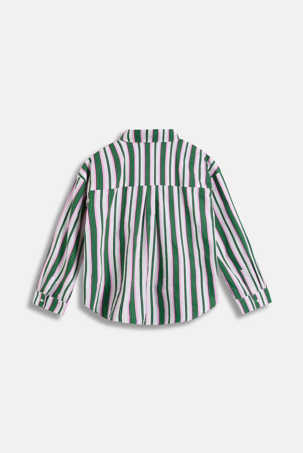 Displays the Green stripe 'juicy' branded cotton sleep shirt 
