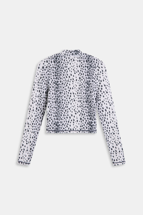 Displays the Ski Snow Leopard print 'Juicy' branded long sleeve top 