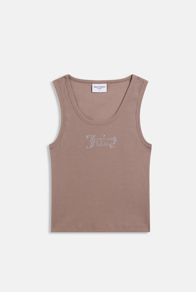 FUNGI RIBBED OUTLINE DIAMANTÉ RACER VEST