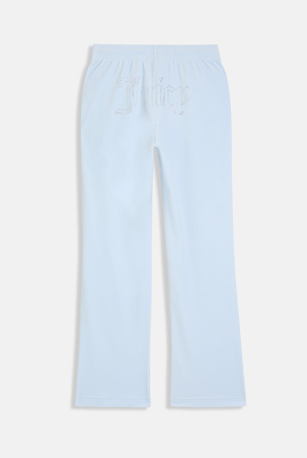 Displays the Nantucket Breeze 'Juicy' branded velour outline diamanté tracksuit bottom 