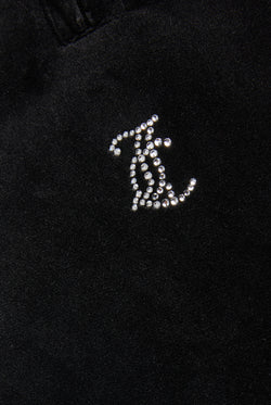Black velour tracksuit bottoms