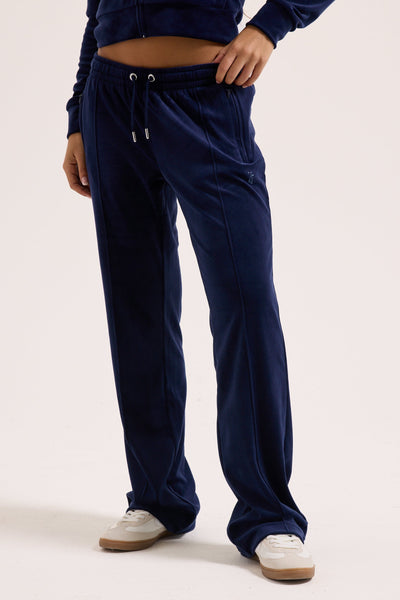 NIGHT SKY VELOUR OUTLINE DIAMANTÉ TRACKSUIT BOTTOM