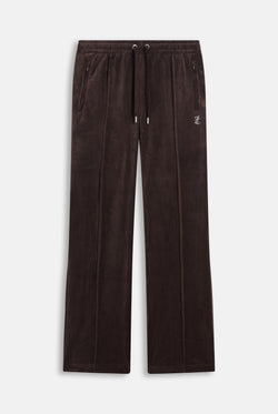 Displays the Java 'Juicy' branded Velour Diamanté Tracksuit Bottom
