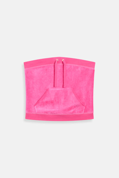 NOSTALGIA PINK BAMBOO VELOUR HERITAGE TUBE TOP