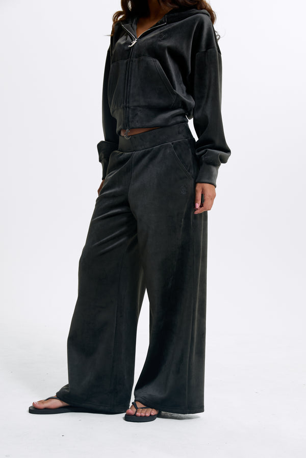 Raven Velour Bonded Tracksuit Bottom