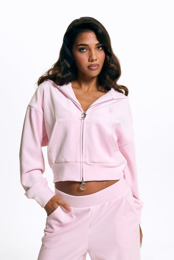 Cherry Blossom Velour Bonded Hoodie