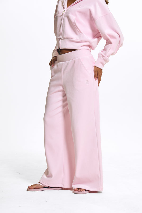 Cherry Blossom Velour Bonded Tracksuit Bottom