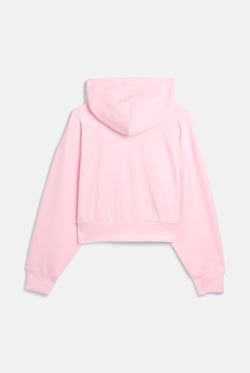 Displays the Cherry Blossom 'Juicy' branded Velour Bonded Hoodie