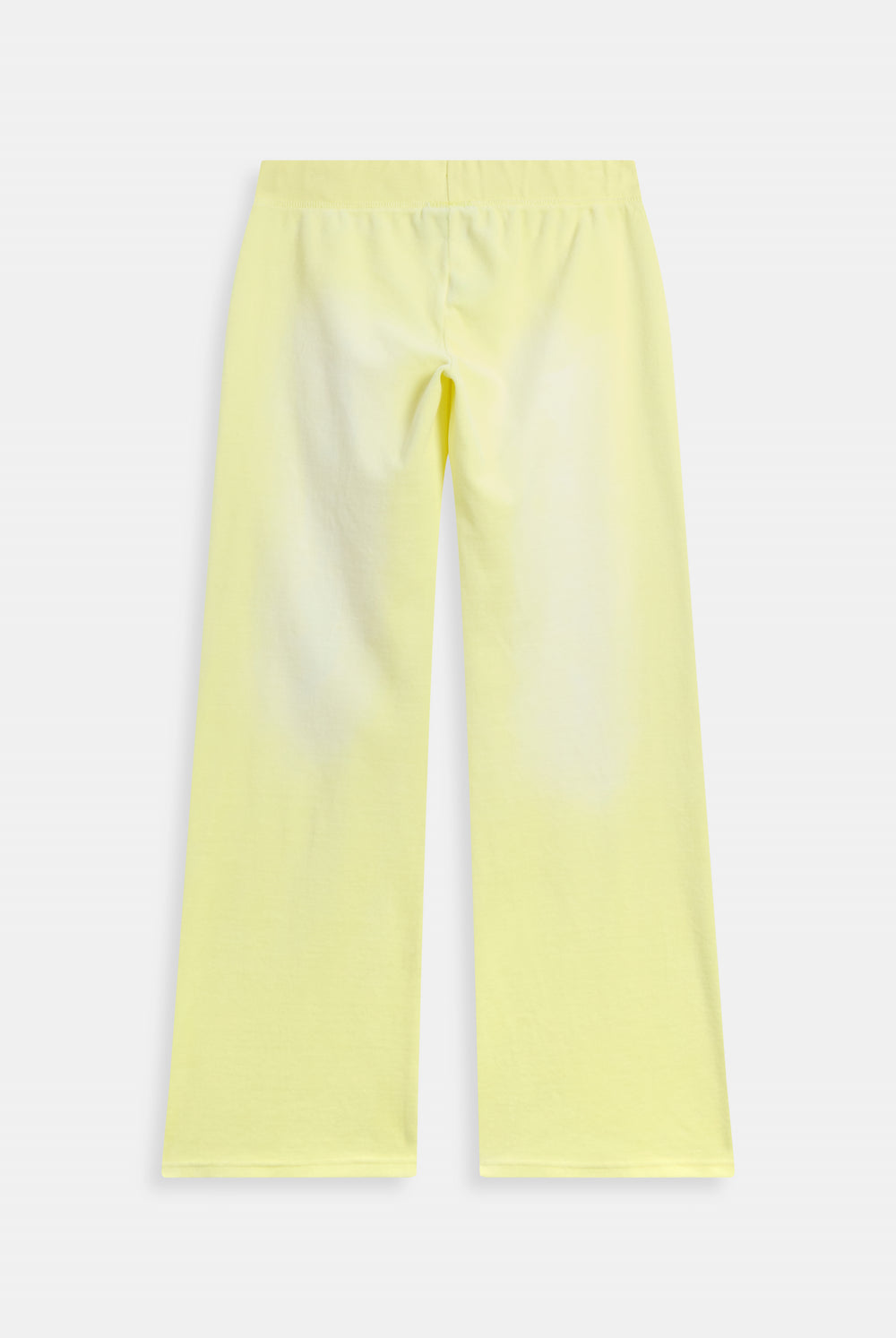 Displays the Yellow pear washed 'Juicy' branded OG straight track pant 