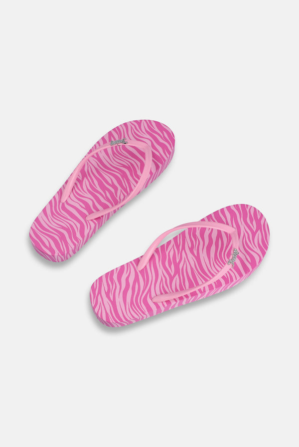 PINK ZEBRA PLATFORM FLIP FLOP