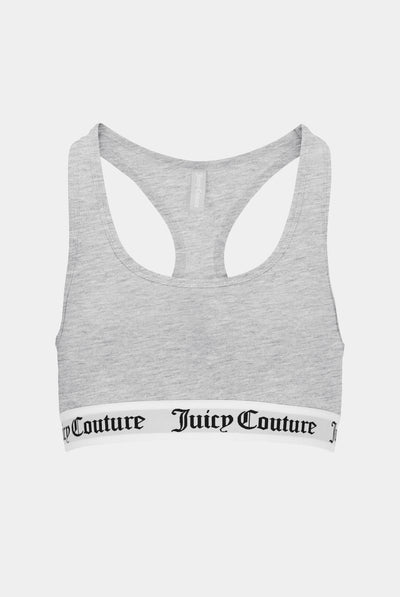 SILVER MARL COTTON LOUNGE RACER BRA