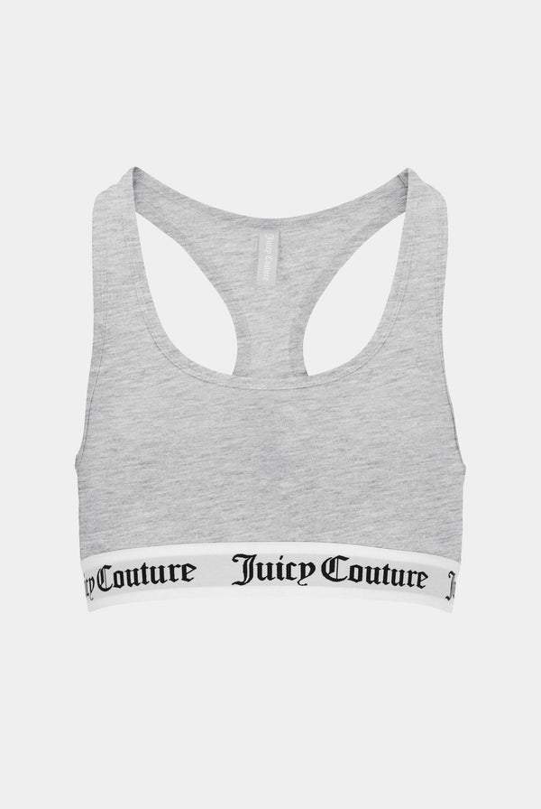 SILVER MARL COTTON LOUNGE RACER BRA